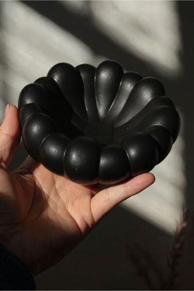 Nuvé Dekoratif Alçı Kase – El Yapımı Minimal Masa Üstü Aksesuar