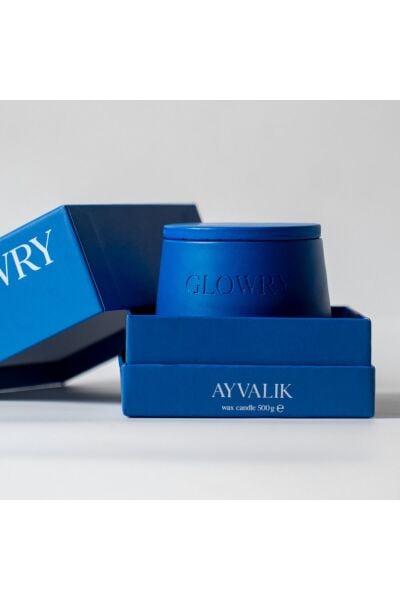 Ayvalık Kokulu Mum – Bergamot & Limon Çiçeği & Sedir Ağacı – 500g - Ahşap Fitilli - El Yapımı