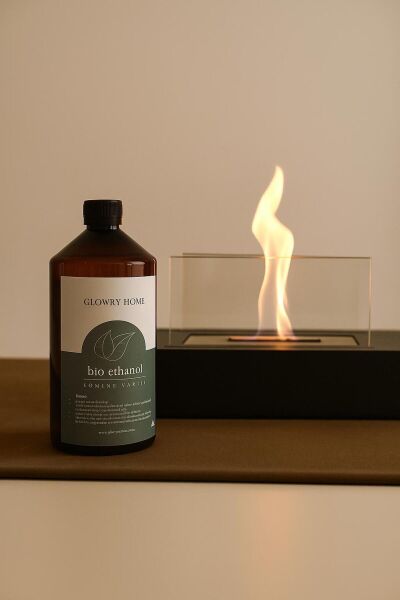 Bio Ethanol Şömine Yakıtı – 1 Litre | Kokusuz ve Duman Yapmaz Temiz Yanma