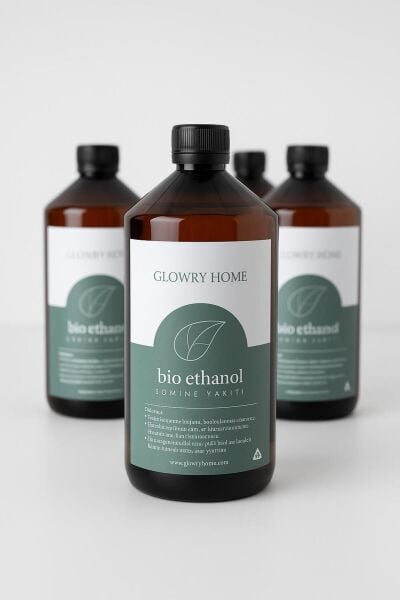 Bio Ethanol Şömine Yakıtı 1 Litre | Kokusuz Temiz Yanma