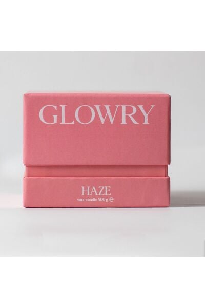 Haze Kokulu Mum – Pudra – 500g - Ahşap Fitilli - El Yapımı