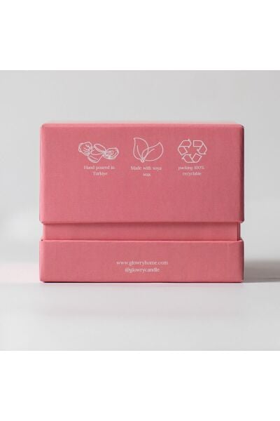 Haze Kokulu Mum – Pudra – 500g - Ahşap Fitilli - El Yapımı