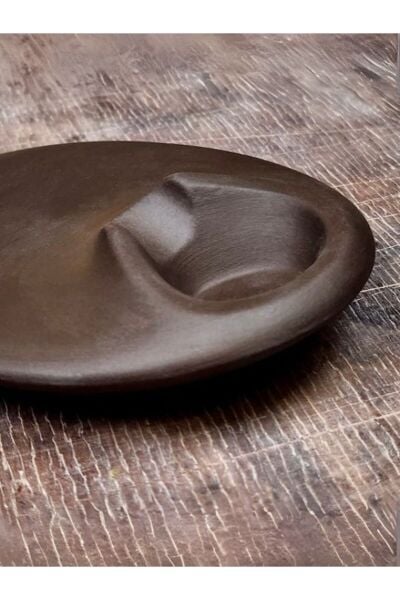 Kahverengi El Yapımı Taş Tozu Tütsülük – Palo Santo Uyumlu Tütsü Tabağı