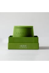 Olive Kokulu Mum – Bergamot & Yeşil Çay & Sandal Ağacı – 500g - Ahşap Fitilli - El Yapımı