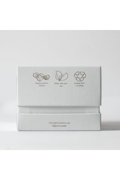 Pillow Kokulu Mum – Lavanta & Pudra & Gardenya – 500g - Ahşap Fitilli - El Yapımı