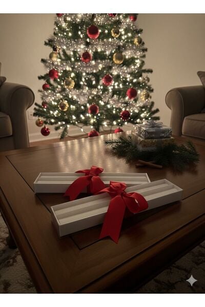 Yılbaşı Hediye Paketi 2'li Şamdan Mum