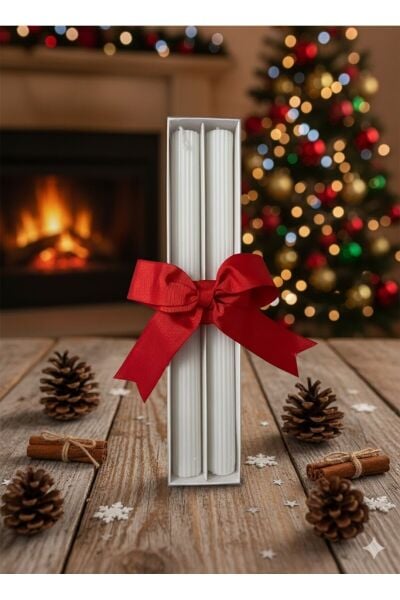 Yılbaşı Hediye Paketi 2'li Şamdan Mum