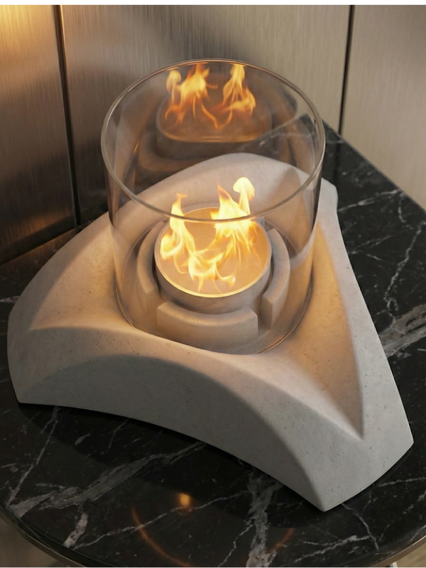 Glow-Core V-2 Masaüstü Şömine + 1 Litre Yakıt Hediyeli